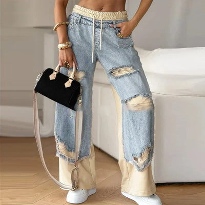 Florencja – Warstwowe jeansy 2 w 1