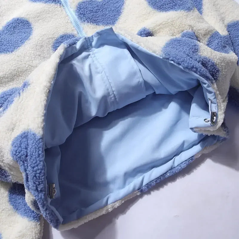 Daria - Odwracalna kurtka w serduszka